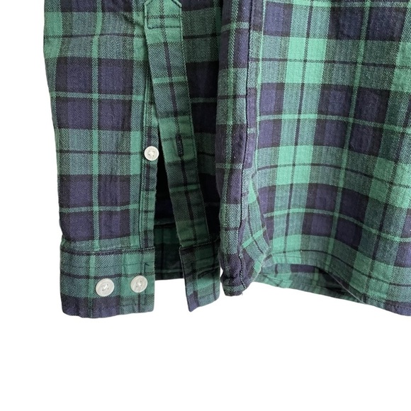 ASOS Green Plaid Button Down Shirt Size L - Picture 4 of 8